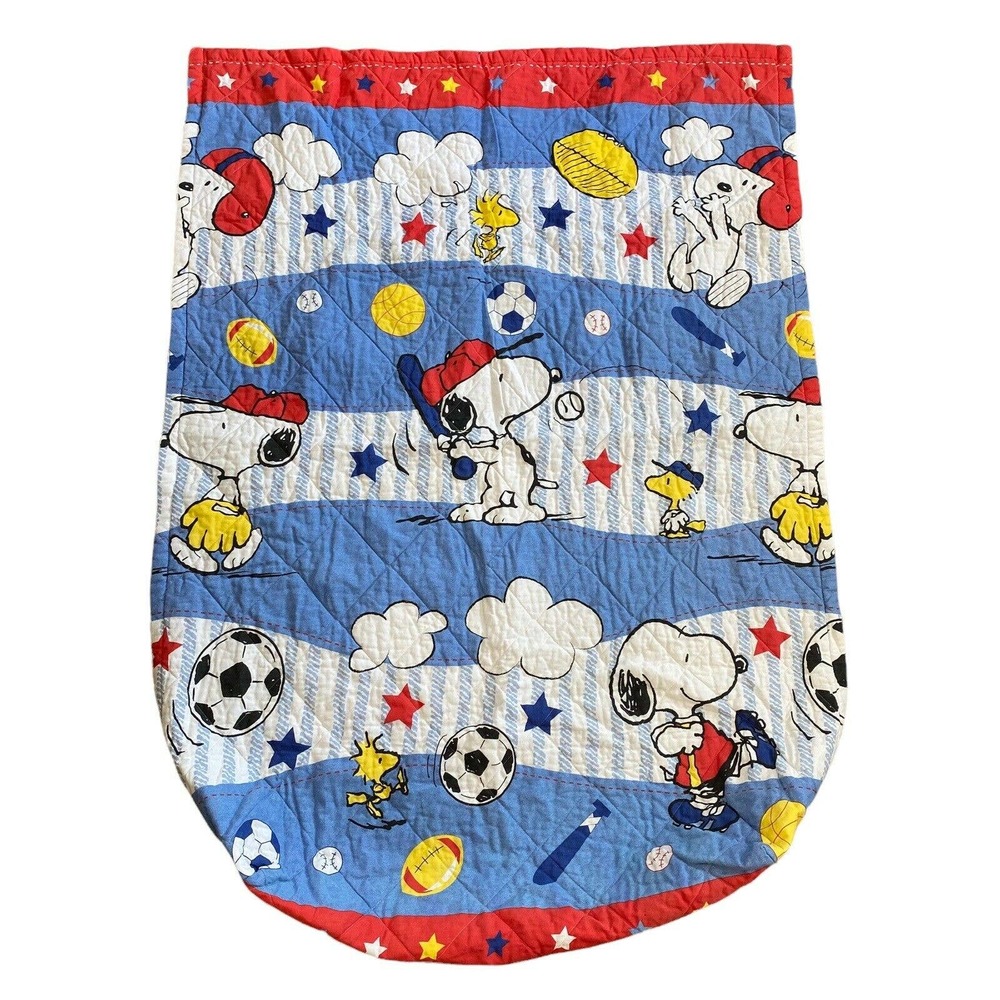 Vintage Peanuts Gang Baby Snoopy Sports Baby/Toddler Crib Blanket